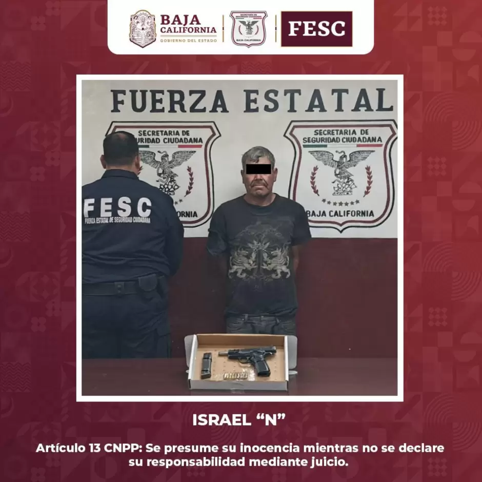 Despliega FESC operativo en Tecate: aseguran "poncha llantas", bidones con gasolina, veh�culos robados, armas y droga