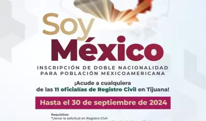 Campa�a "Soy M�xico" para tramitar doble nacionalidad