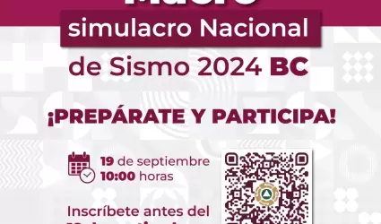 Llaman a participar en el macrosimulacro nacional 2024