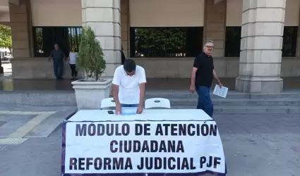 instalan en espacios pblicos mesas de informacin sobre el trabajo del Poder Ju