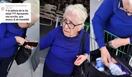 Abuelita robando en supermercado