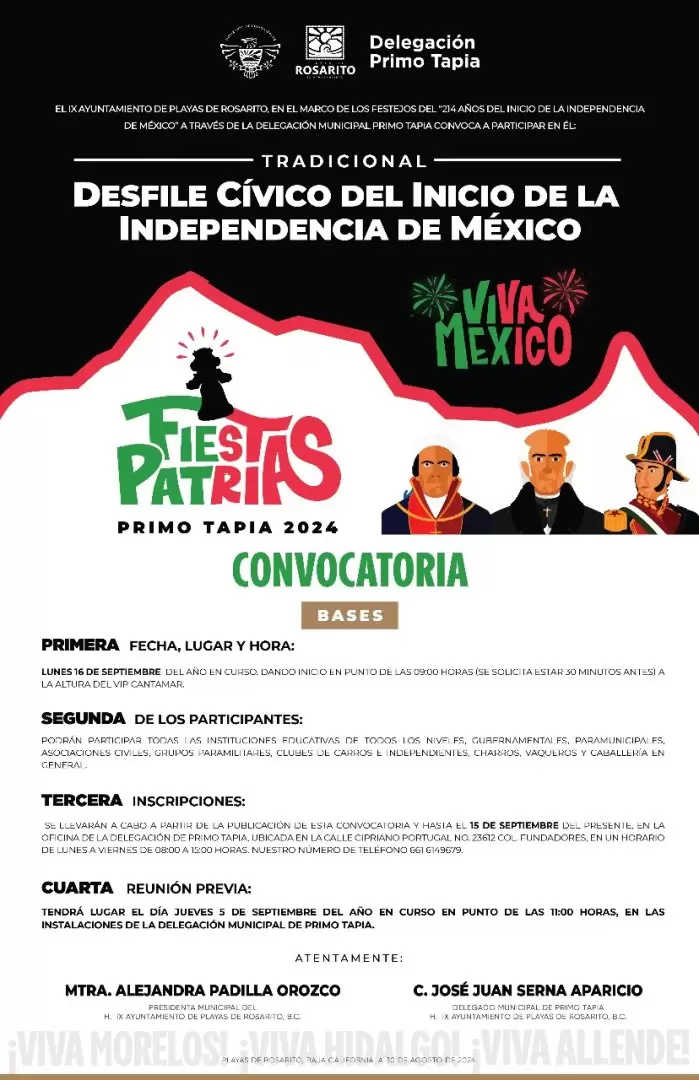 Desfile c�vico por el inicio de la Independencia de M�xico