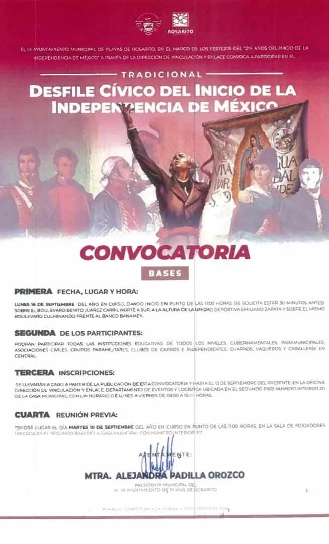 Desfile c�vico por el inicio de la Independencia de M�xico