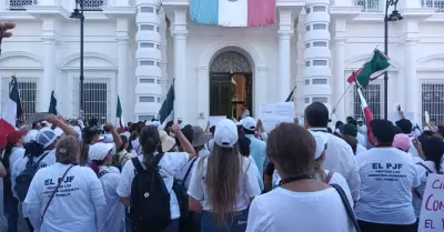 Manifestacin de trabajadores del Poder Judicial