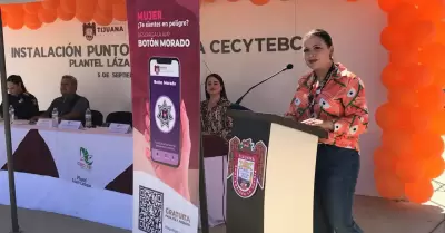 Inmujer instala Punto Naranja 618 en Cecyte BC