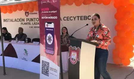 Inmujer instala Punto Naranja 618 en Cecyte BC