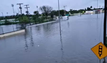 Lluvias provocan inundaciones en colonias de Matamoros tras paso de "Francine"