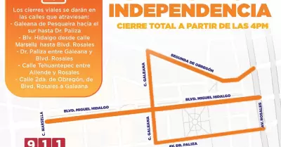 Cierre de vialidades