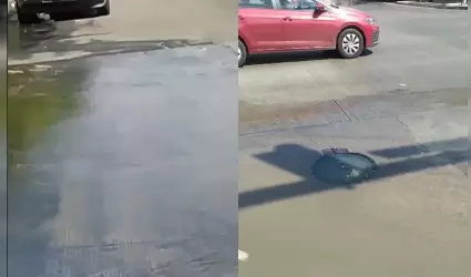 Fuga de aguas negras persiste frente a cl�nicas en la Zona Centro