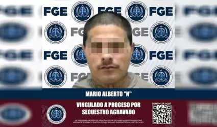 Obtiene la Fiscal�a General del Estado vinculaci�n a proceso para imputado por s