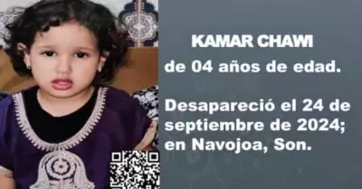Ni�a africana desaparecida en Navojoa