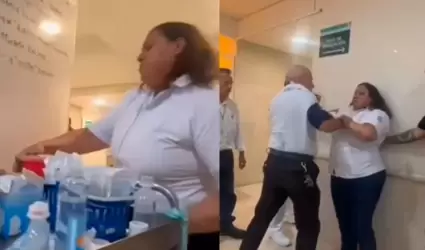 Enfermera ataca acompa�eros con jeringas usadas