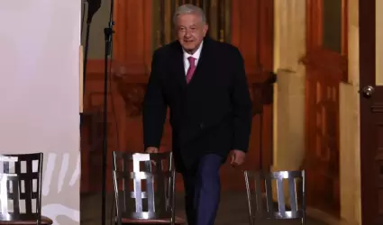 Andr�s Manuel L�pez Obrador, presidente de M�xico, en su �ltima conferencia ma�a