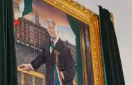 AMLO devela su retrato en leo en Galera de los Presidentes