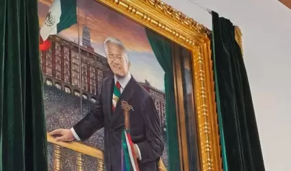 Retrato de AMLO en la Galer�a de los Presidentes