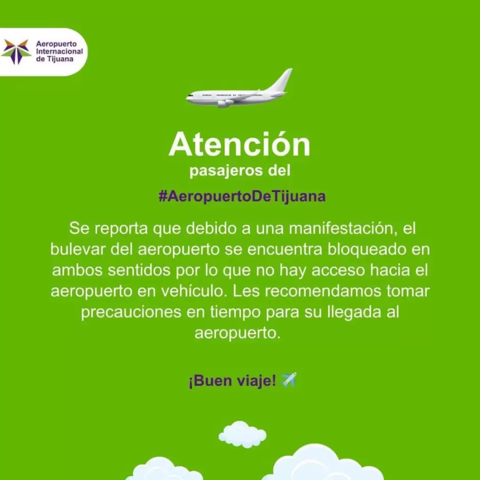 Posesionarios de Maclovio Rojas bloquearon carretera al aeropuerto de Tijuana; exigen regularizaci�n de predios