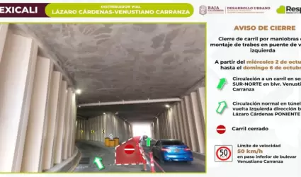 Obras del distribuidor vial L�zaro C�rdenas y Venustiano Carranza