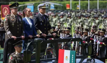 Claudia Sheinbaum, presidenta de M�xico; Ricardo Trevilla Trejo, secretario de l