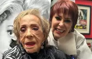 Alejandra Guzm�n se cae en el aeropuerto al huir de la prensa