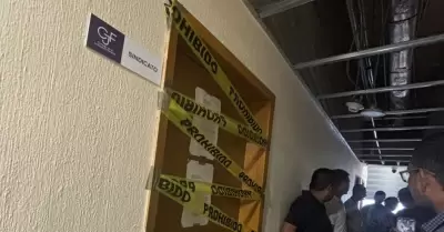 Clausura simb�lica de las oficinas de la representaci�n del sindicato del PJF en