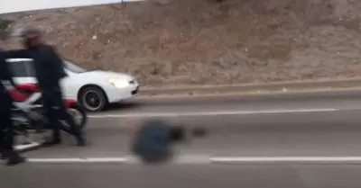 Persona en situaci�n de calle fue atropellada en la V�a R�pida Oriente