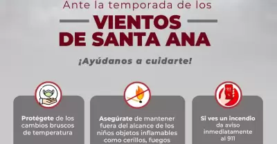 Informaci�n preventiva sobre los vientos Santa Ana
