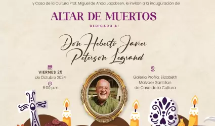 Dedicar� Imcudhe altar de muertos al cronista honorario Heberto Peterson Legrand