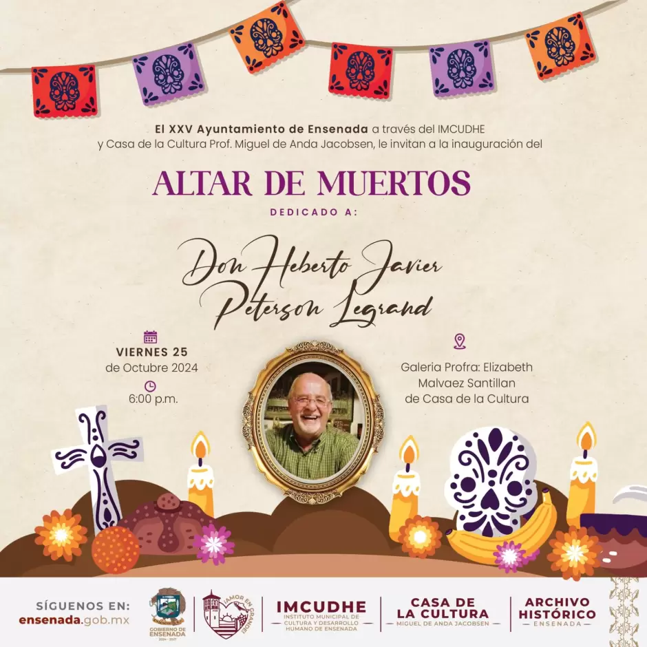 Dedicar� Imcudhe altar de muertos al cronista honorario Heberto Peterson Legrand