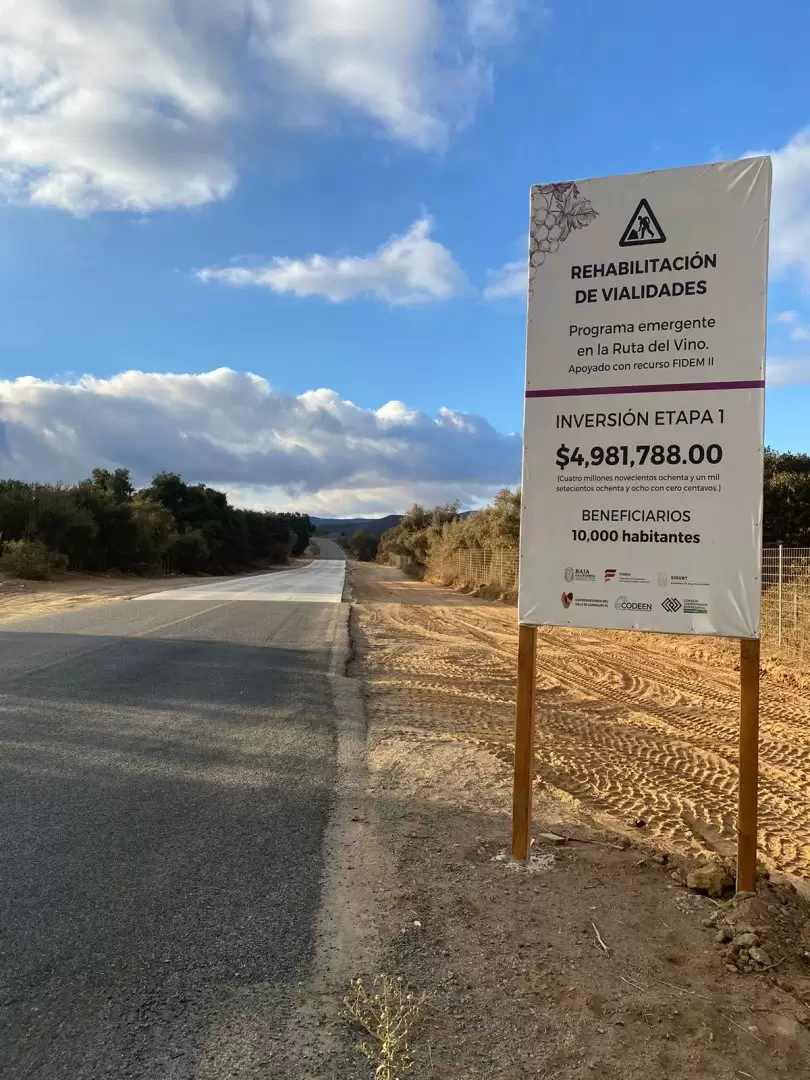 Avanza 50% pavimentaci�n en tramo de Ruta del Vino