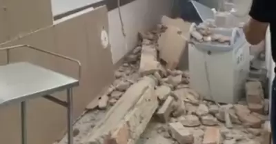 Derrumbe en cl�nica del IMSS en Guadalajara