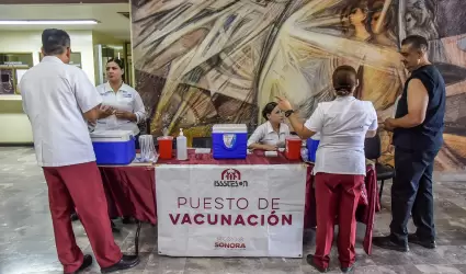Jornada de vacunaci�n en palacio municipal de Cajeme