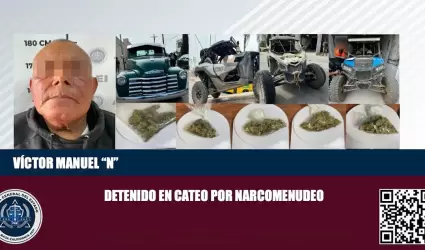 La Fiscal�a General del Estado detiene a sujeto en cateo por narcomenudeo