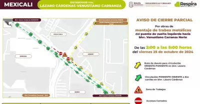 Anuncia Sidurt cierre parcial en bulevar L�zaro C�rdenas por obras de distribuid