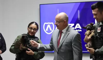 SSCBC recibe donaci�n de Grupo Arza de dos cachorros para la unidad K9 de FESC