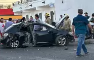 VIDEO Desastroso accidente en Hermosillo; dos j�venes resultan graves