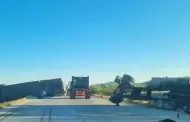 Vuelca tractocami�n en carretera Guaymas-Hermosillo