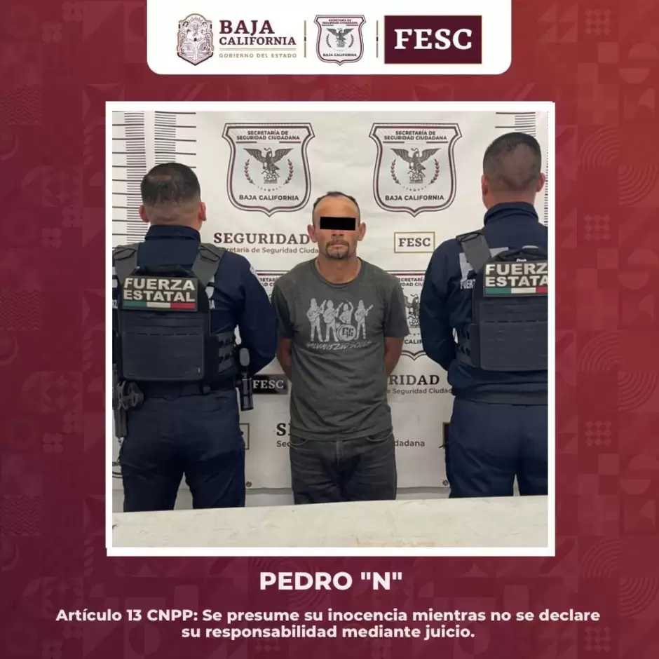 Captura FESC a dos pr�fugos de la justicia de Baja California