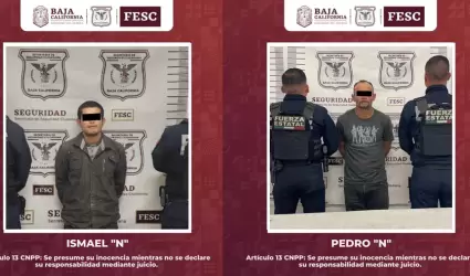 Captura FESC a dos pr�fugos de la justicia de Baja California