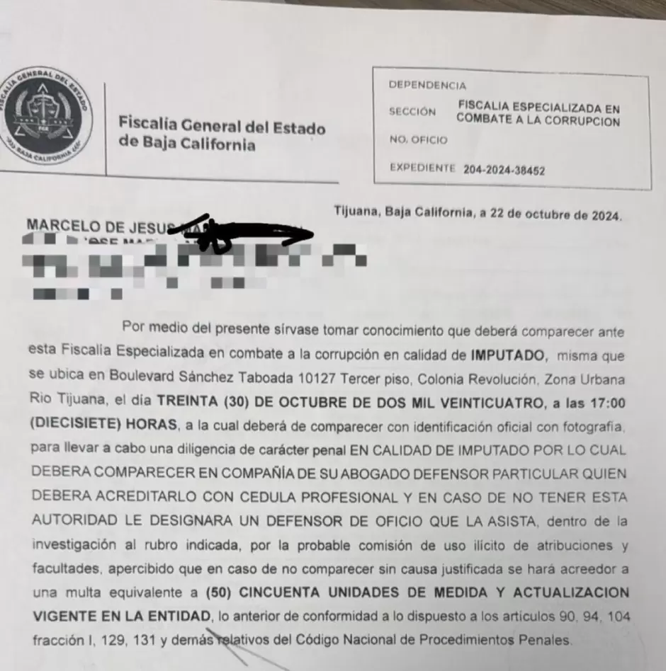 Exoficial Mayor en administraci�n de Montserrat Caballero comparece en fiscal�a