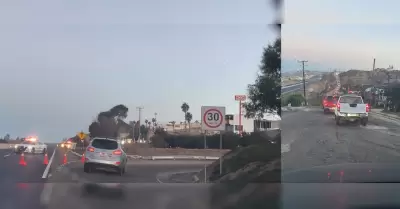 Cierre de la carretera esc�nica por accidente grave en San Antonio del Mar