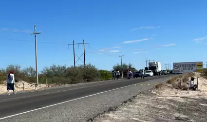 Bloqueo en la carretera Hermosillo-Bah�a de Kino