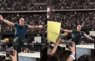Chris Martin, vocalista de Coldplay, sufre ca�da en el escenario