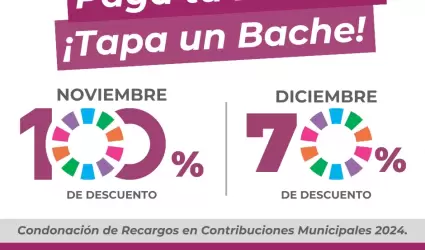 Condonaci�n de recargos en contribuciones municipales de 2024