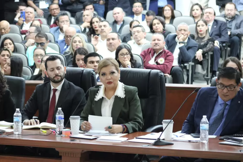 Titular de la Fiscal�a General del Estado (FGE), Ma. Elena Andrade Ram�rez,