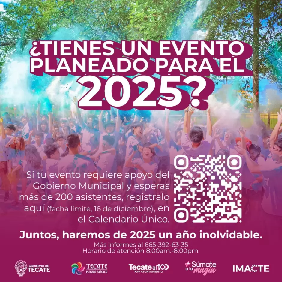 Calendario �nico de eventos 2025
