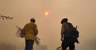 Incendio forestal avanz� r�pidamente en el Sur de California y oblig� a evacuaci