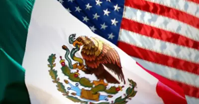 Bandera de M�xico y Estados Unidos