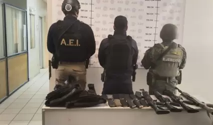 Coordinado operativo en Tecate result� en el aseguramiento de armas y equipo t�c