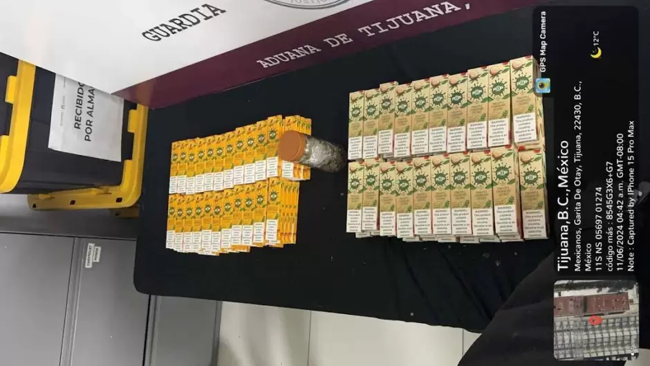 Guardia Nacional asegur� drogas y cigarros electr�nicos en Tijuana
