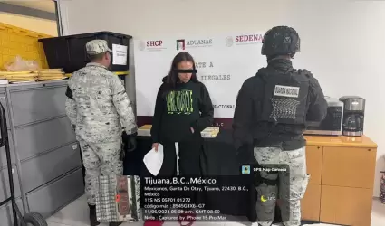 Guardia Nacional asegur� drogas y cigarros electr�nicos en Tijuana